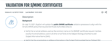 Secure S/MIME Email Certificates Image