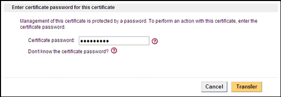 Transferring your SSL Certificates to your account